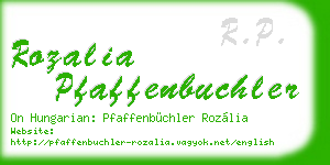 rozalia pfaffenbuchler business card