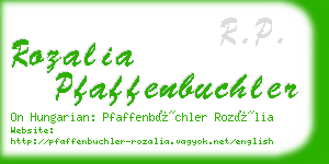 rozalia pfaffenbuchler business card